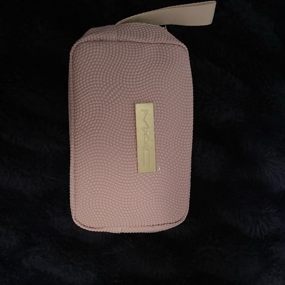 MAC Pink Textured Makeup Bag